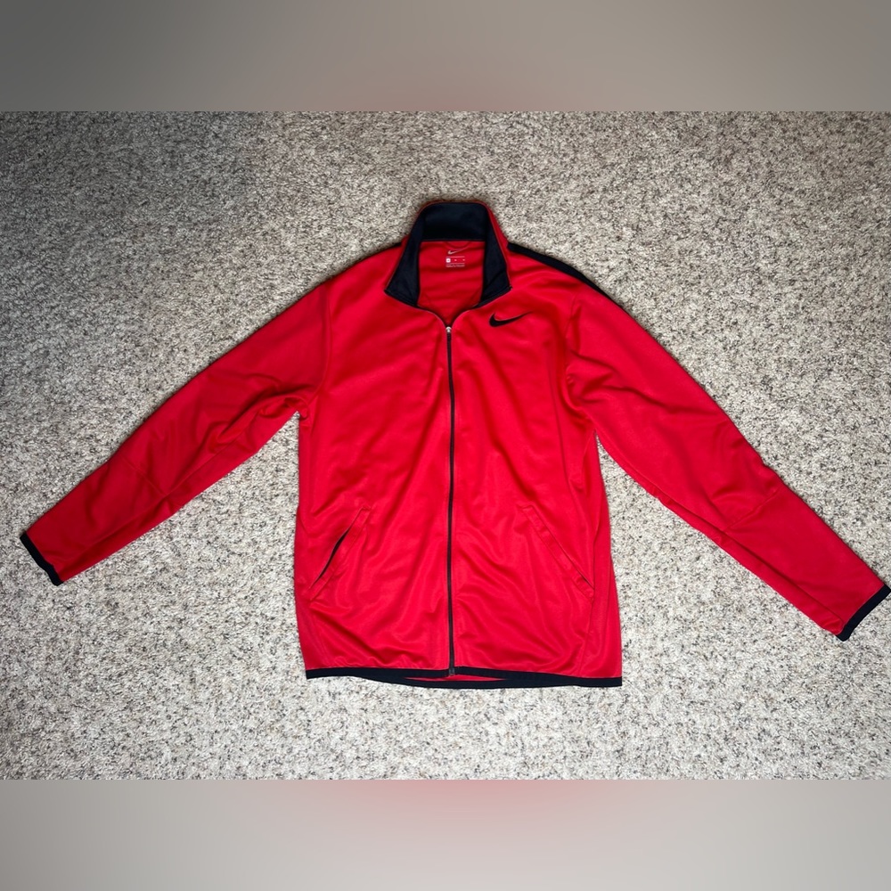 Men’s Nike Red Full Zip Light Jacket Medium